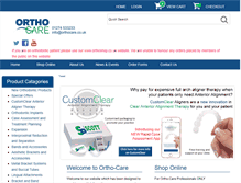 Tablet Screenshot of orthocare.co.uk